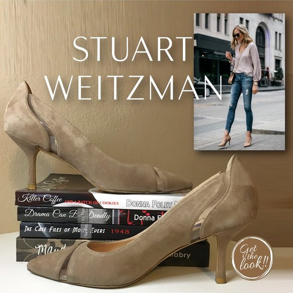 STUART WEITZMAN Suede with transparent detail pumps - Picture 1 of 14